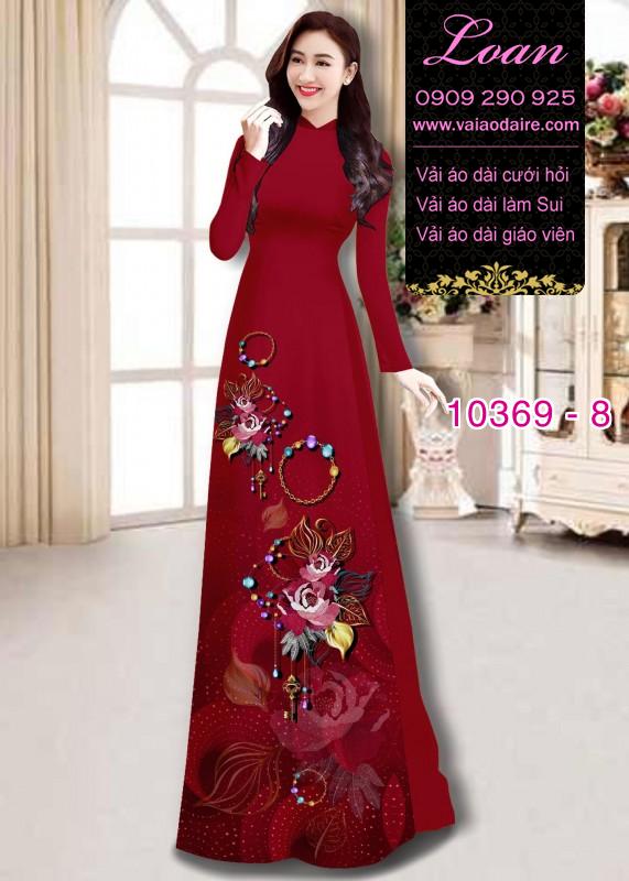 Vải áo dài hoa 3D.