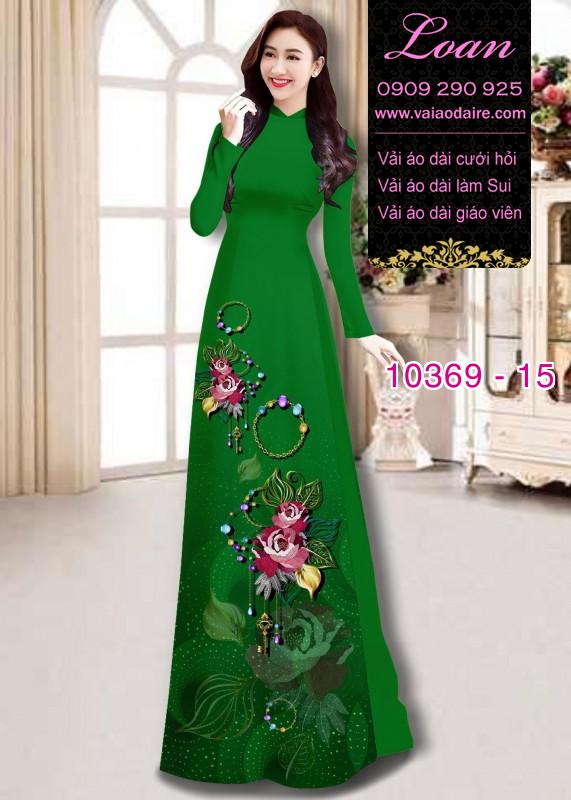 Vải áo dài hoa 3D.