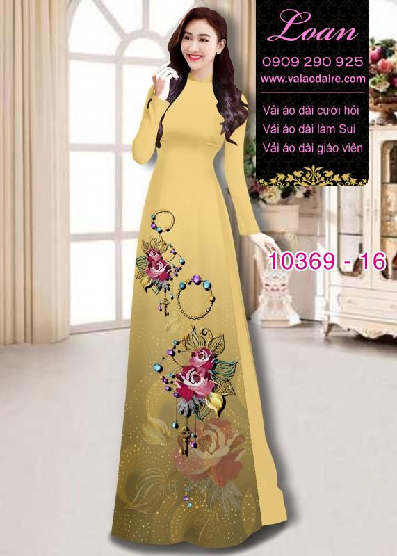 Vải áo dài hoa 3D.