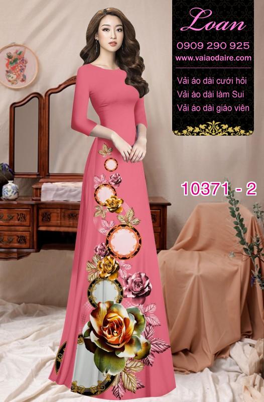 Vải áo dài hoa 3D.