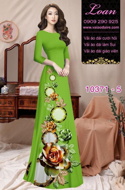 Vải áo dài hoa 3D.