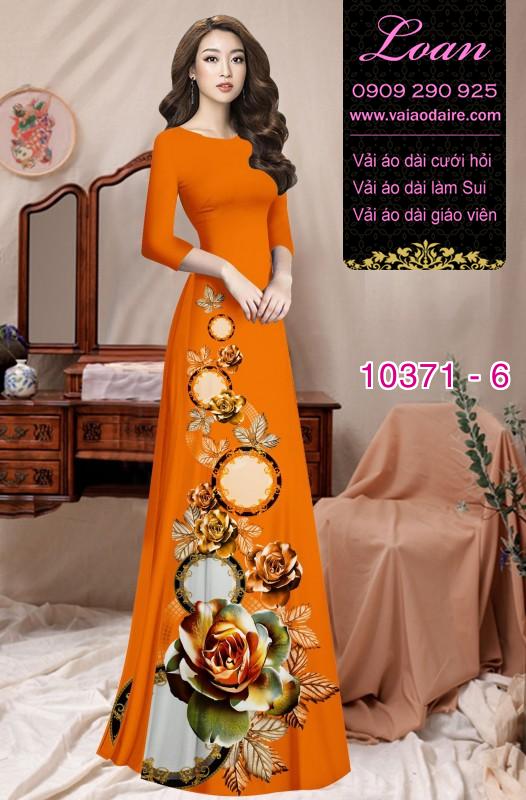 Vải áo dài hoa 3D.