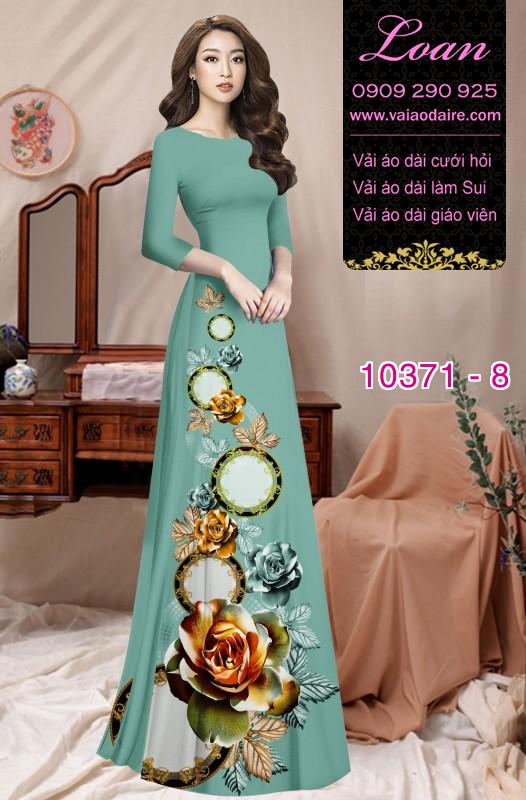 Vải áo dài hoa 3D.