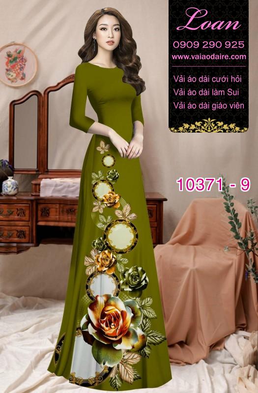 Vải áo dài hoa 3D.