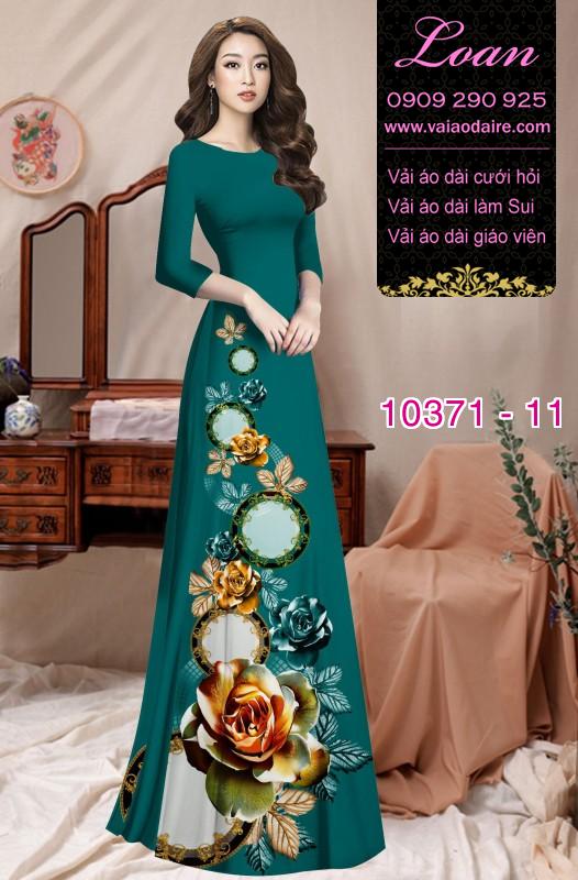 Vải áo dài hoa 3D.