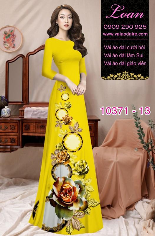 Vải áo dài hoa 3D.