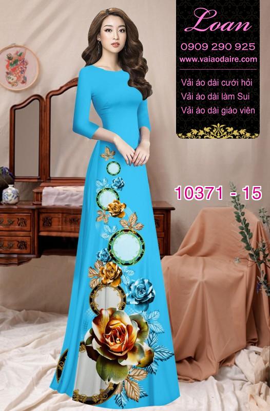 Vải áo dài hoa 3D.