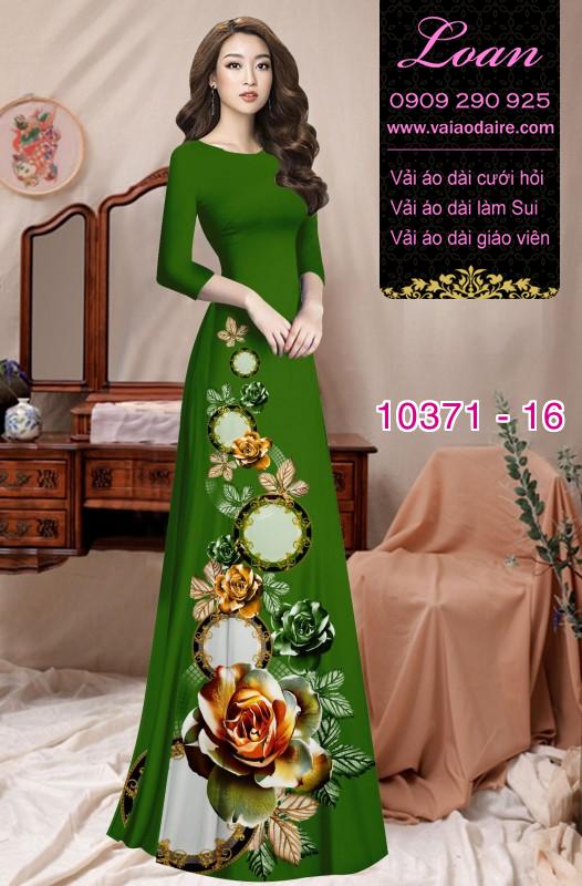 Vải áo dài hoa 3D.