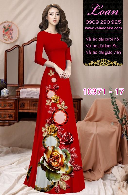 Vải áo dài hoa 3D.