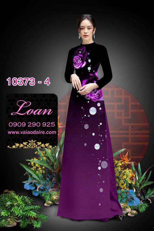 Vải áo dài hoa 3D.