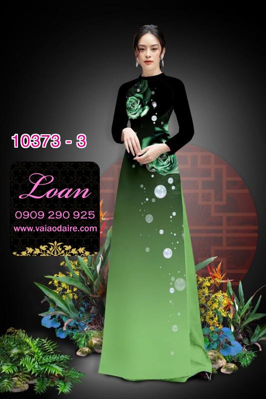 Vải áo dài hoa 3D.