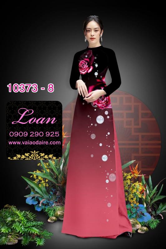 Vải áo dài hoa 3D.