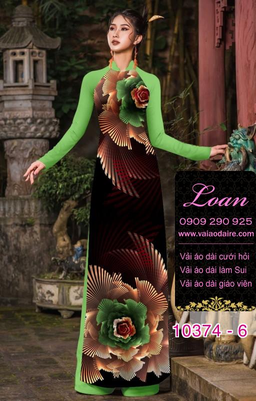 Vải áo dài hoa 3D.