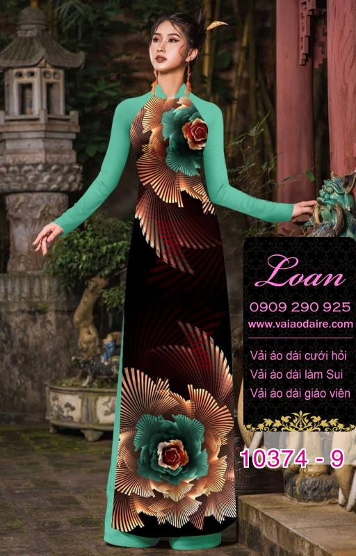 Vải áo dài hoa 3D.