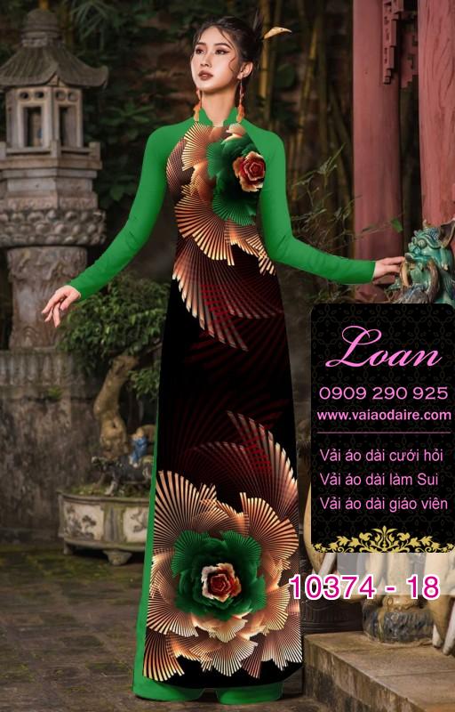 Vải áo dài hoa 3D.