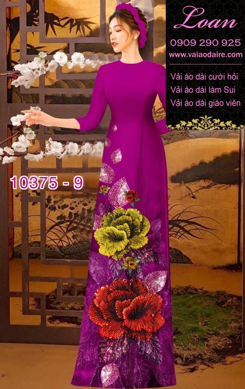 Vải áo dài hoa 3D.