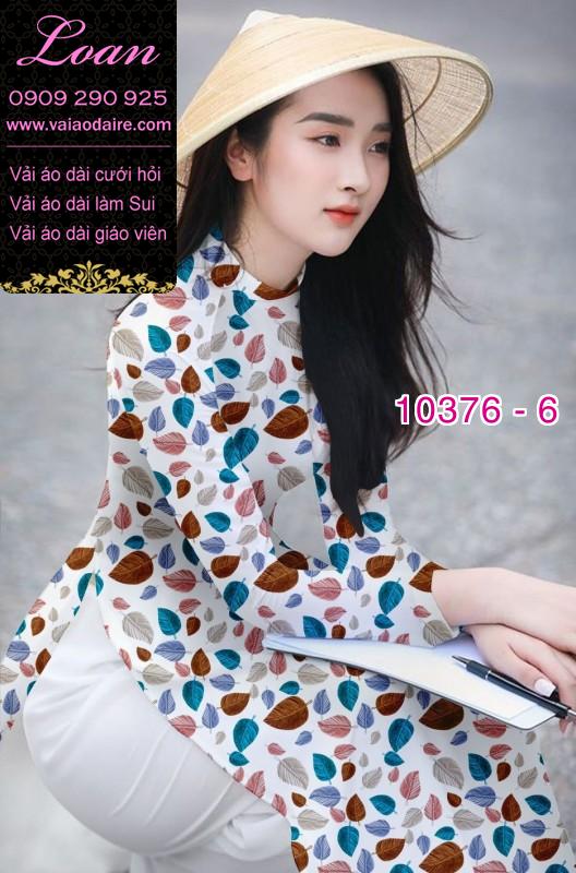 Vải áo dài hình lá cây.