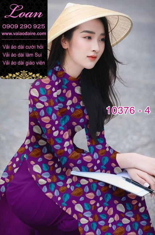 Vải áo dài hình lá cây.