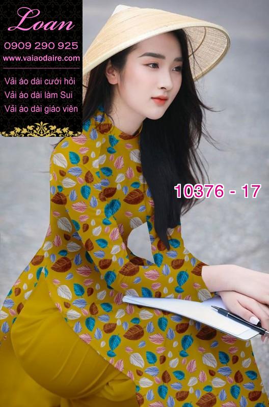 Vải áo dài hình lá cây.