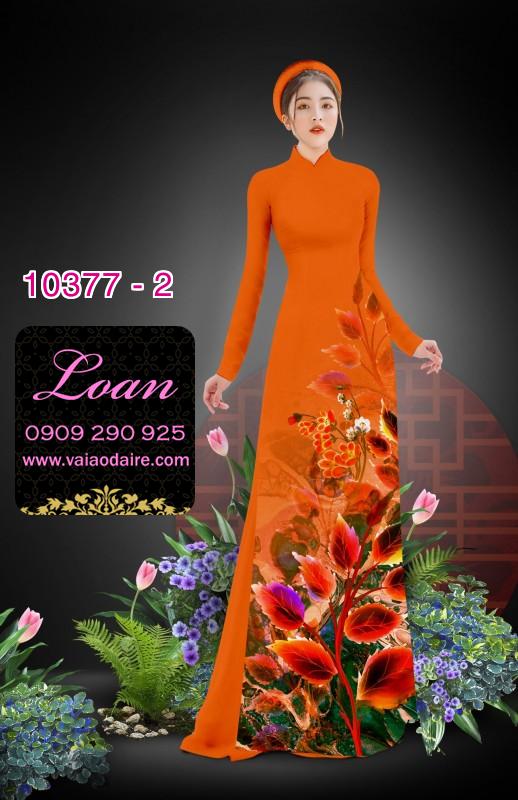 Vải áo dài hình lá cây.