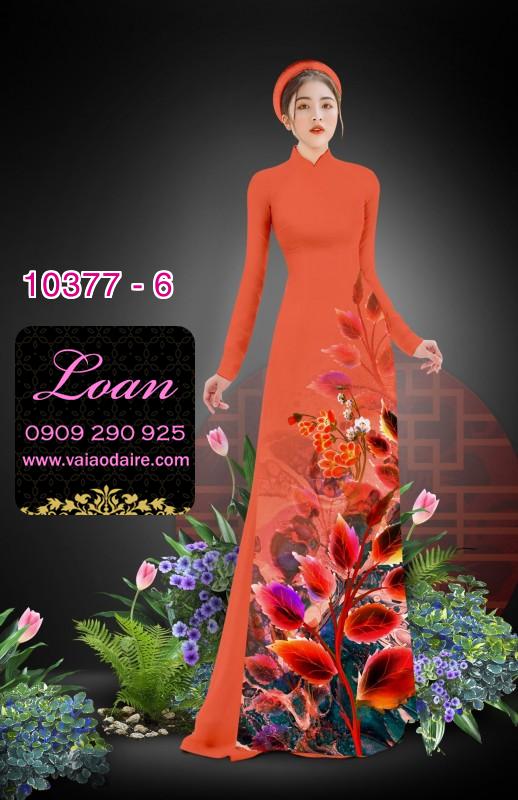 Vải áo dài hình lá cây.
