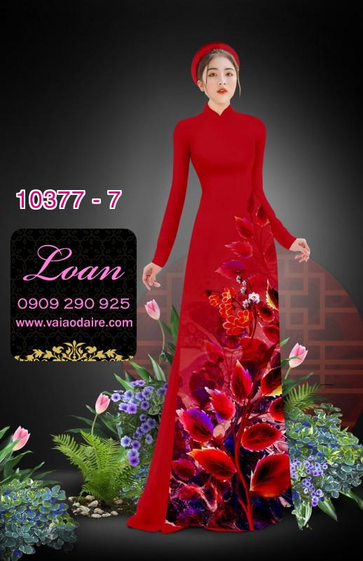 Vải áo dài hình lá cây.