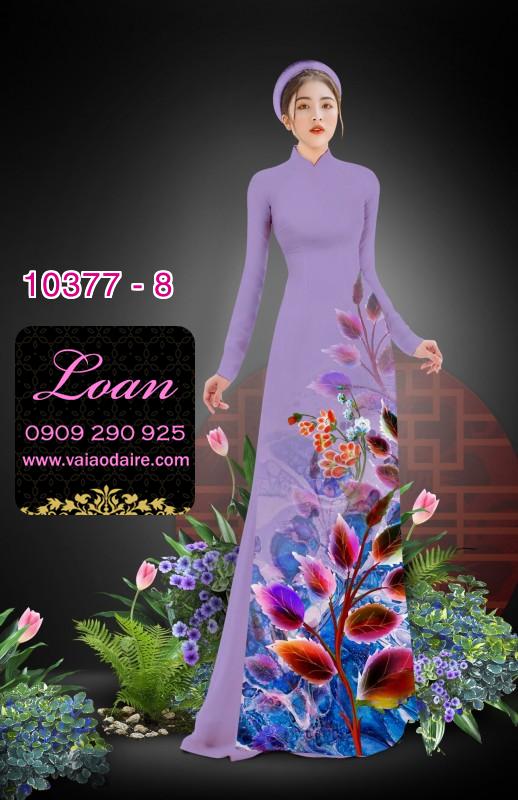 Vải áo dài hình lá cây.