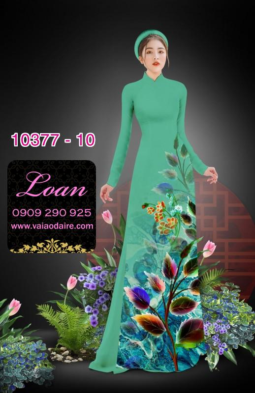 Vải áo dài hình lá cây.