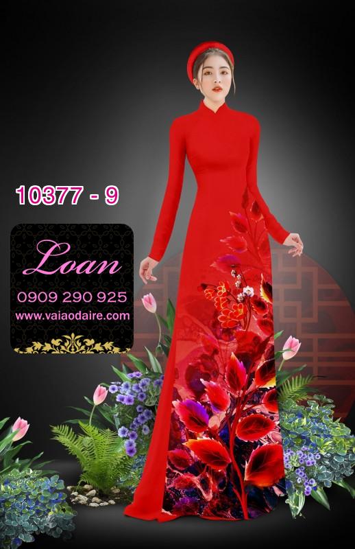 Vải áo dài hình lá cây.