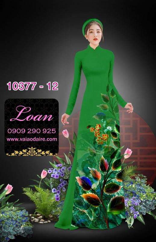 Vải áo dài hình lá cây.