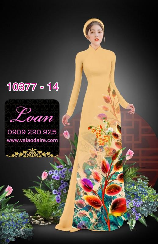 Vải áo dài hình lá cây.