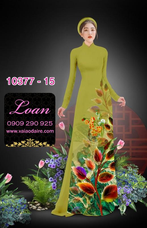 Vải áo dài hình lá cây.