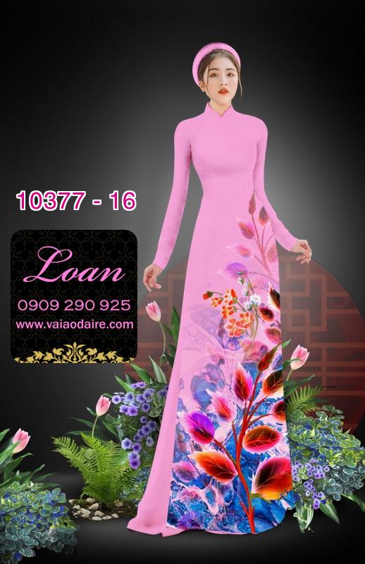 Vải áo dài hình lá cây.