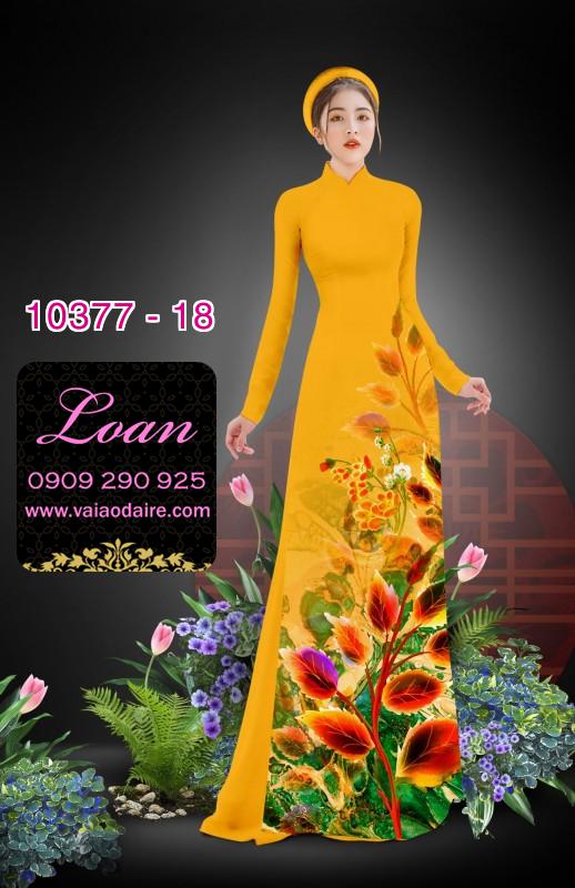 Vải áo dài hình lá cây.
