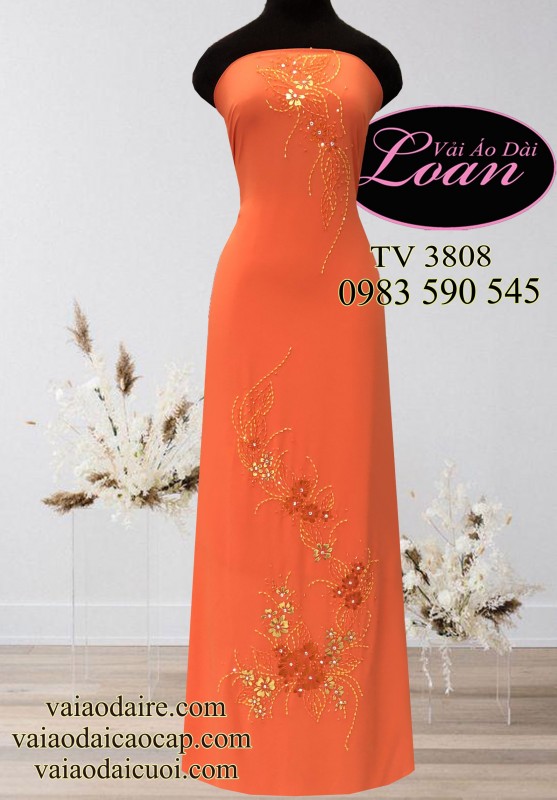 Vải áo dài kết hoa