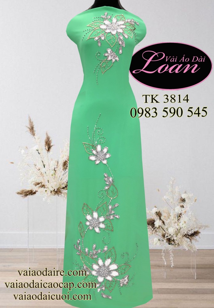 Vải áo dài kết hoa