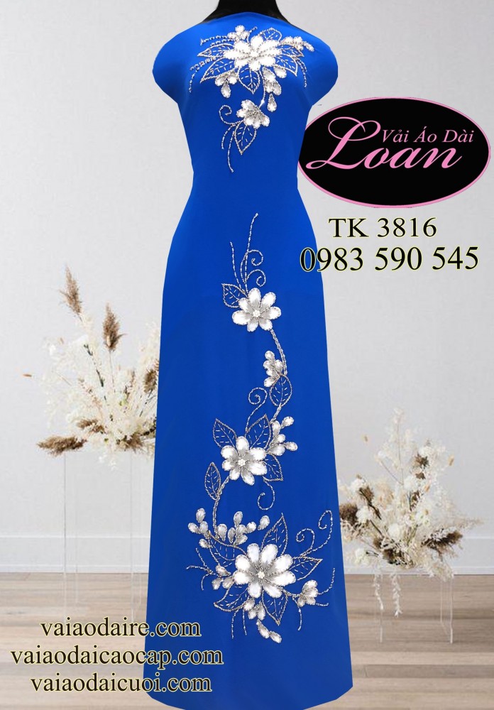 Vải áo dài kết hoa