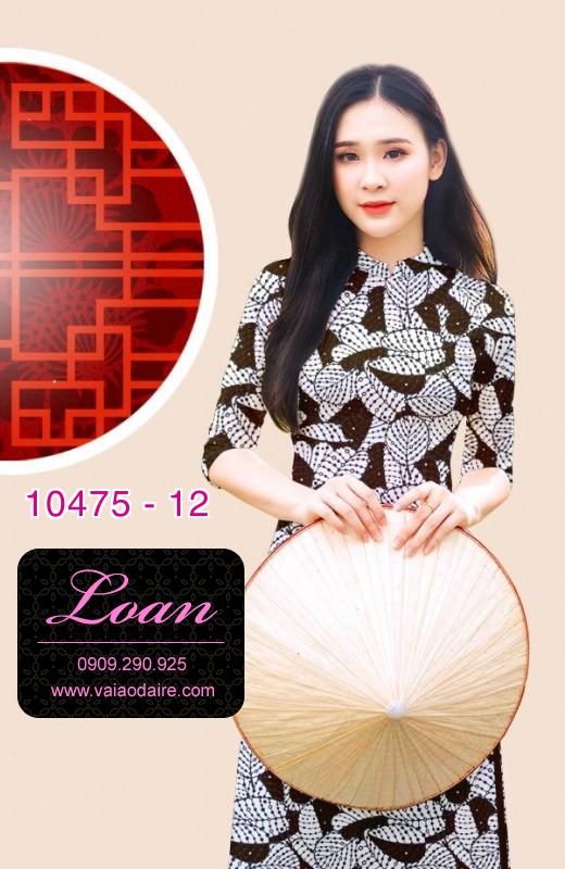 Vải áo dài hoa 3D.
