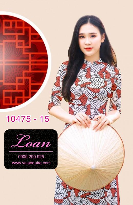 Vải áo dài hoa 3D.