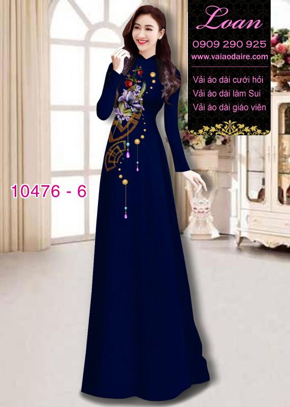 Vải áo dài hoa 3D.