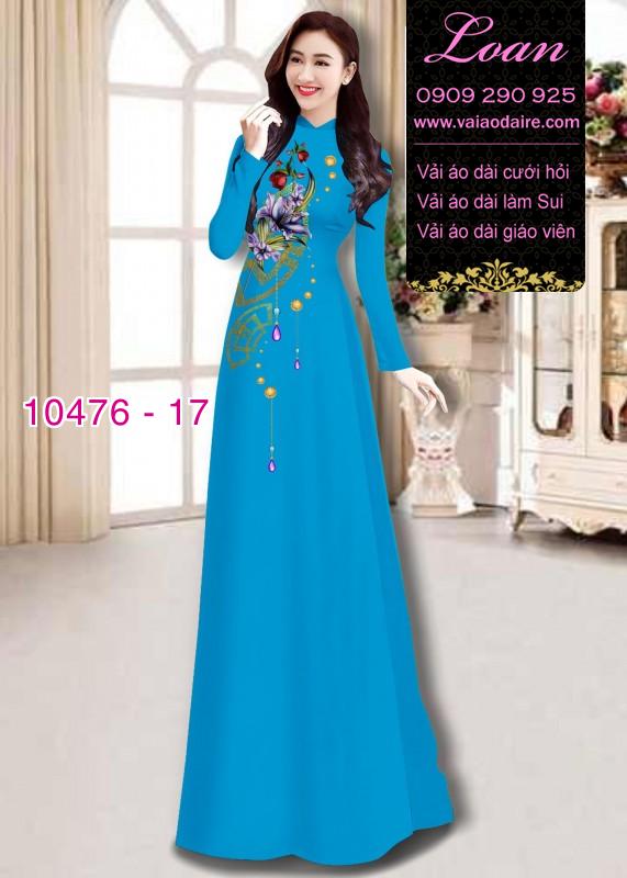 Vải áo dài hoa 3D.