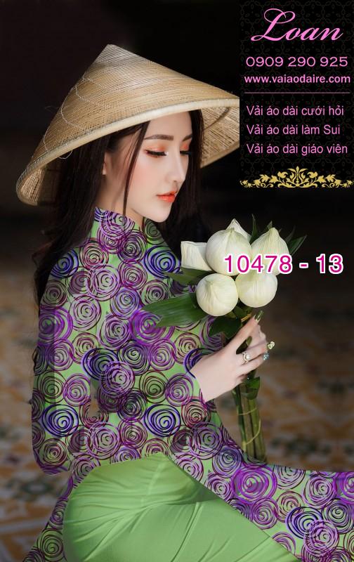 Vải áo dài hoa 3D.