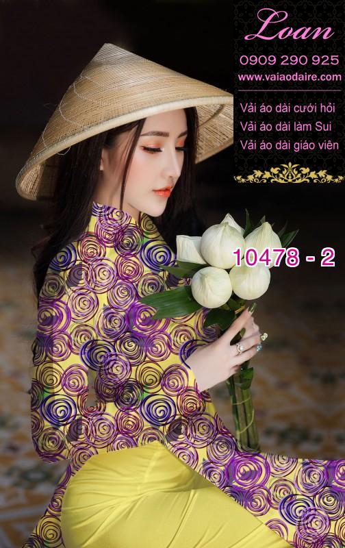 Vải áo dài hoa 3D.