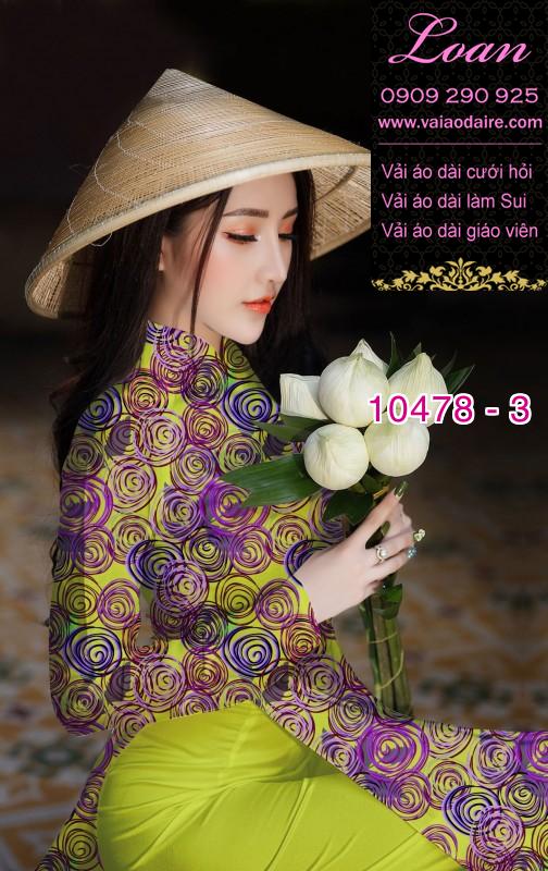 Vải áo dài hoa 3D.
