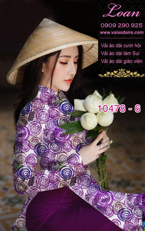 Vải áo dài hoa 3D.