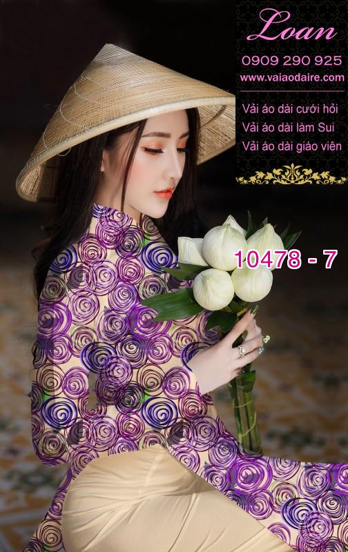 Vải áo dài hoa 3D.