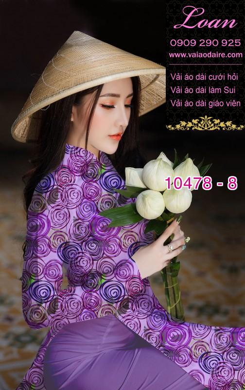 Vải áo dài hoa 3D.