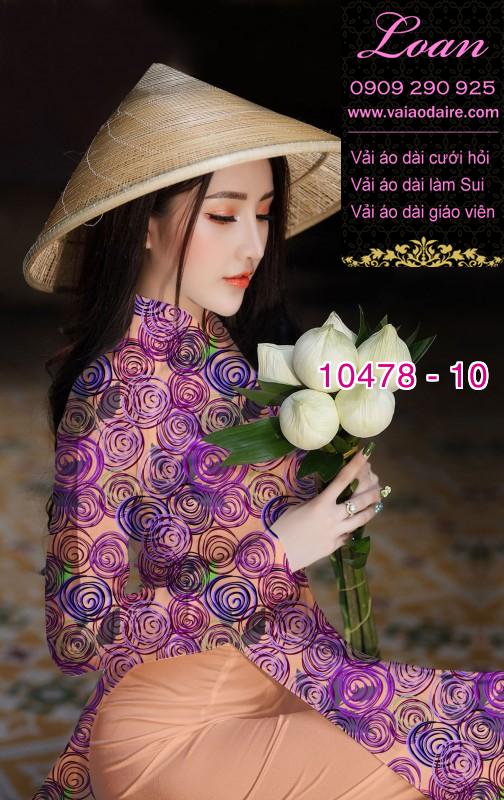 Vải áo dài hoa 3D.