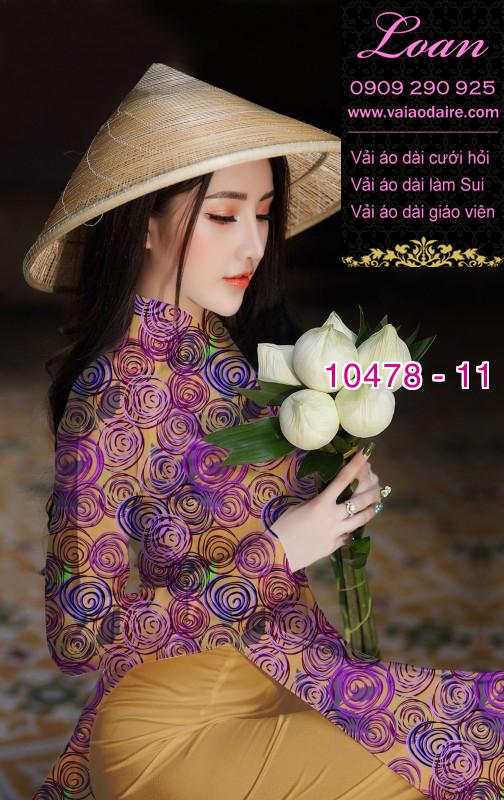 Vải áo dài hoa 3D.
