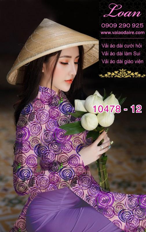 Vải áo dài hoa 3D.